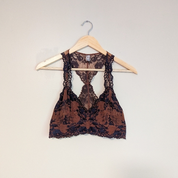 Wishlist Navy & Orange Lace Bralette - Picture 1 of 4